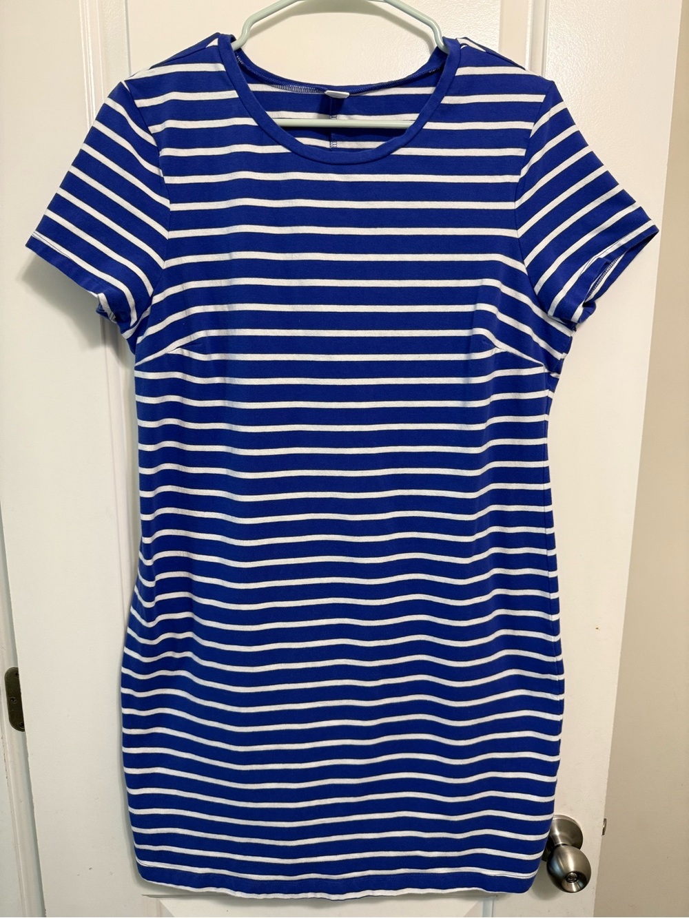 Old Navy Royal Blue and White Striped Mini Dress